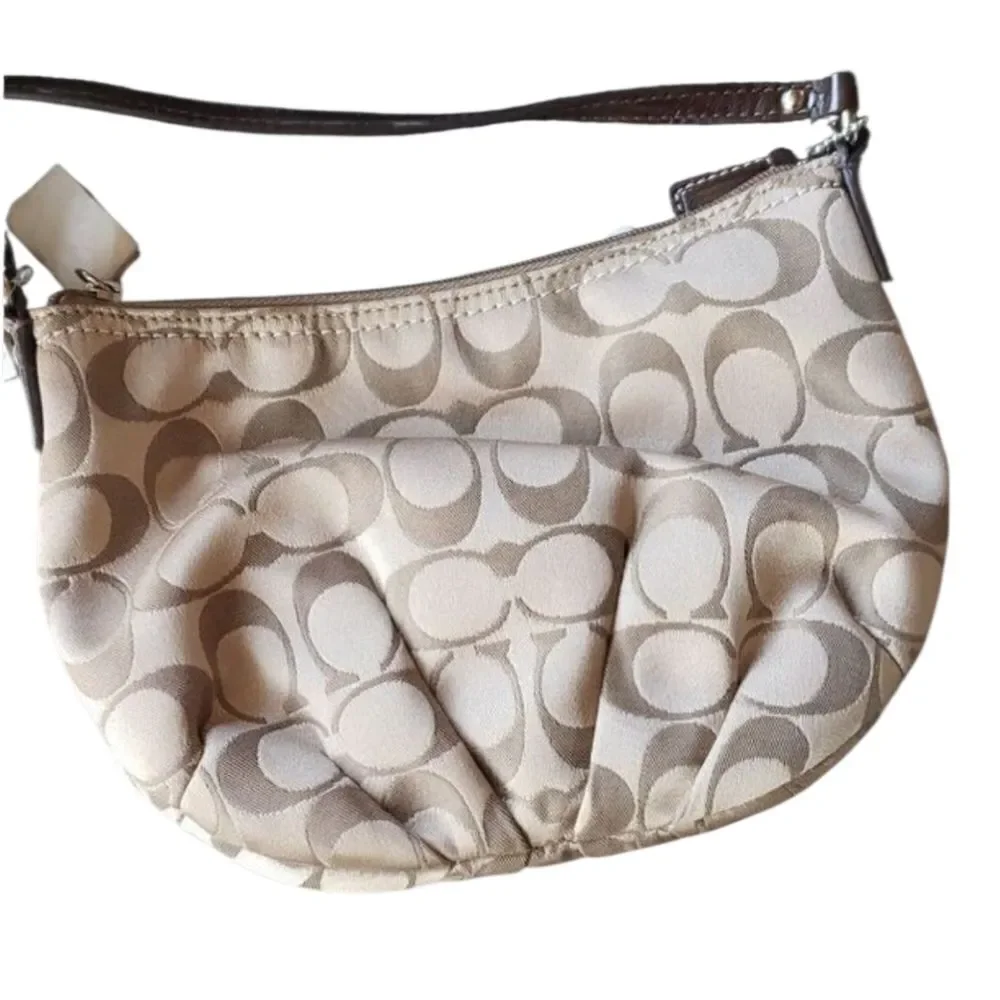 Coach Signature Logo Crossbody In Tan